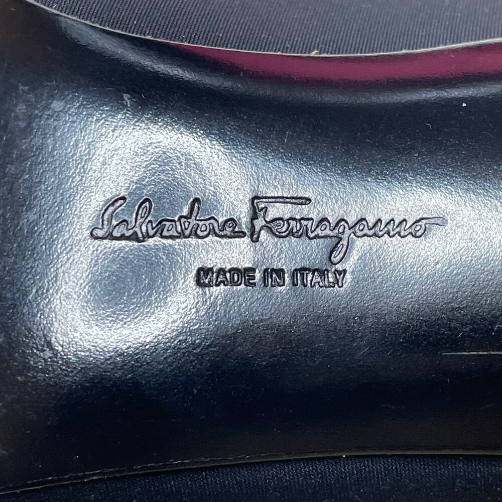 SOLD Salvatore Ferragamo Black Fabric Vintage Pumps 6.5 36.5 - Picture 6 of 7